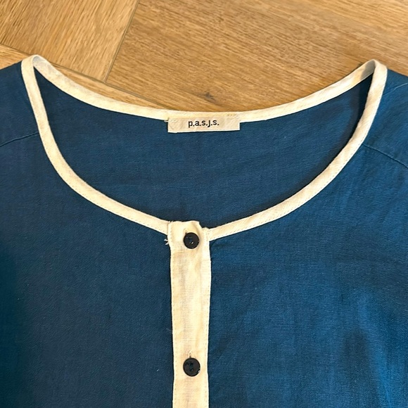 Linen blue dress brand new size 12 - Picture 4 of 7